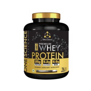 One Science Nutrition Premium Whey Protein [Grass Fed Whey] - 2.26 Kg (5 Lb), Chocolate Charge