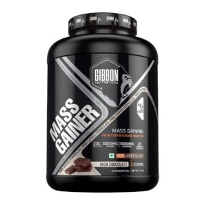 Gibbon Nutrition Mass Gainer - 3 Kg (6.6 Lb), Rich Chocolate