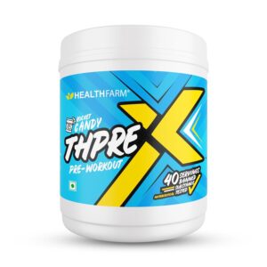 Healthfarm ThPreX Pre-Workout Supplement - 500 gm (1.1 Lb), Rocket Candy