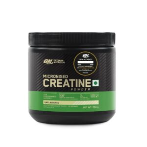 Optimum Nutrition (ON) Micronized Creatine Monohydrate Powder - 250 gm (0.55 Lb)